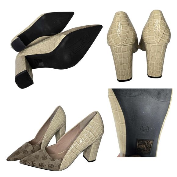 No Brand Pointed Toe Block Heel Size 39 - Picture 3 of 3